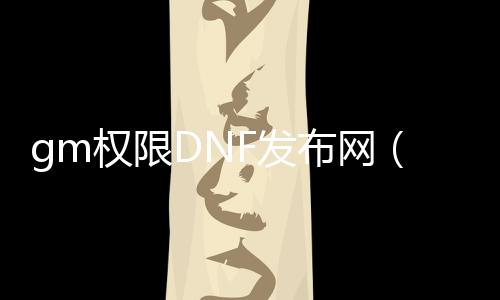 gm权限DNF发布网（DNF发布网与勇士gm玩家）