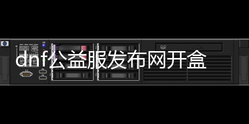 dnf公益服发布网开盒子的（dnf公益服发布网啥意思）